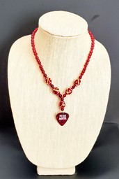 Picture of Red and Yellow Peter Mayer Guitar Pick Necklace