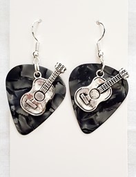 Picture of Grey Acoustic Guitar Earrings