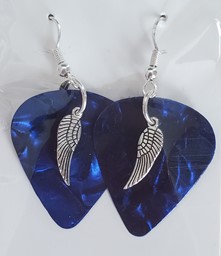 Picture of Dark Blue Angel Wing Earrings