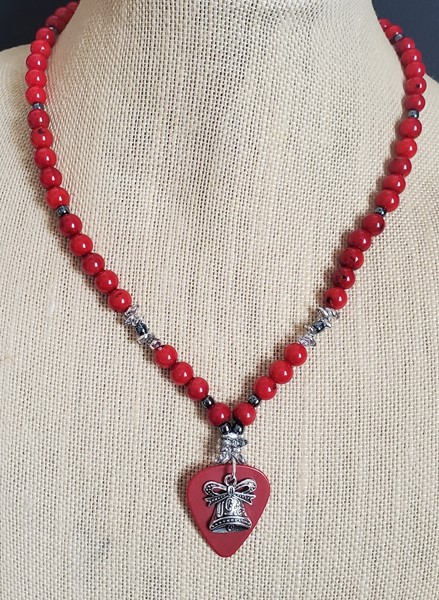 Picture of Red Glass Ring Out The Bells Necklace