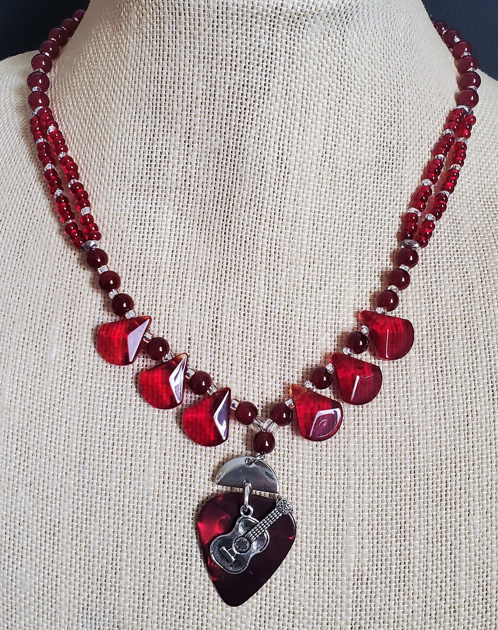 Picture of Rockin' Red Guitar Necklace